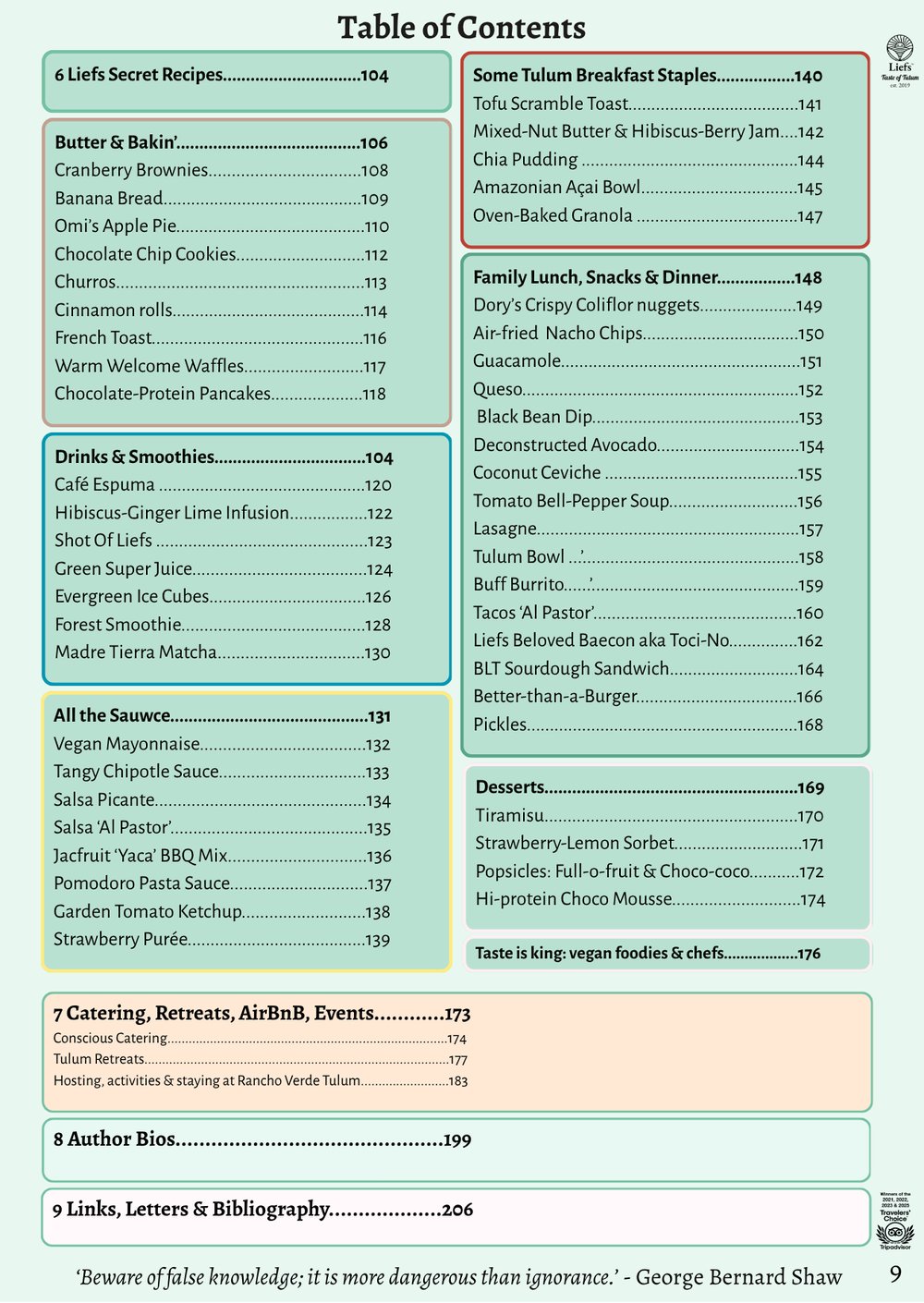 Table of Contents page 2