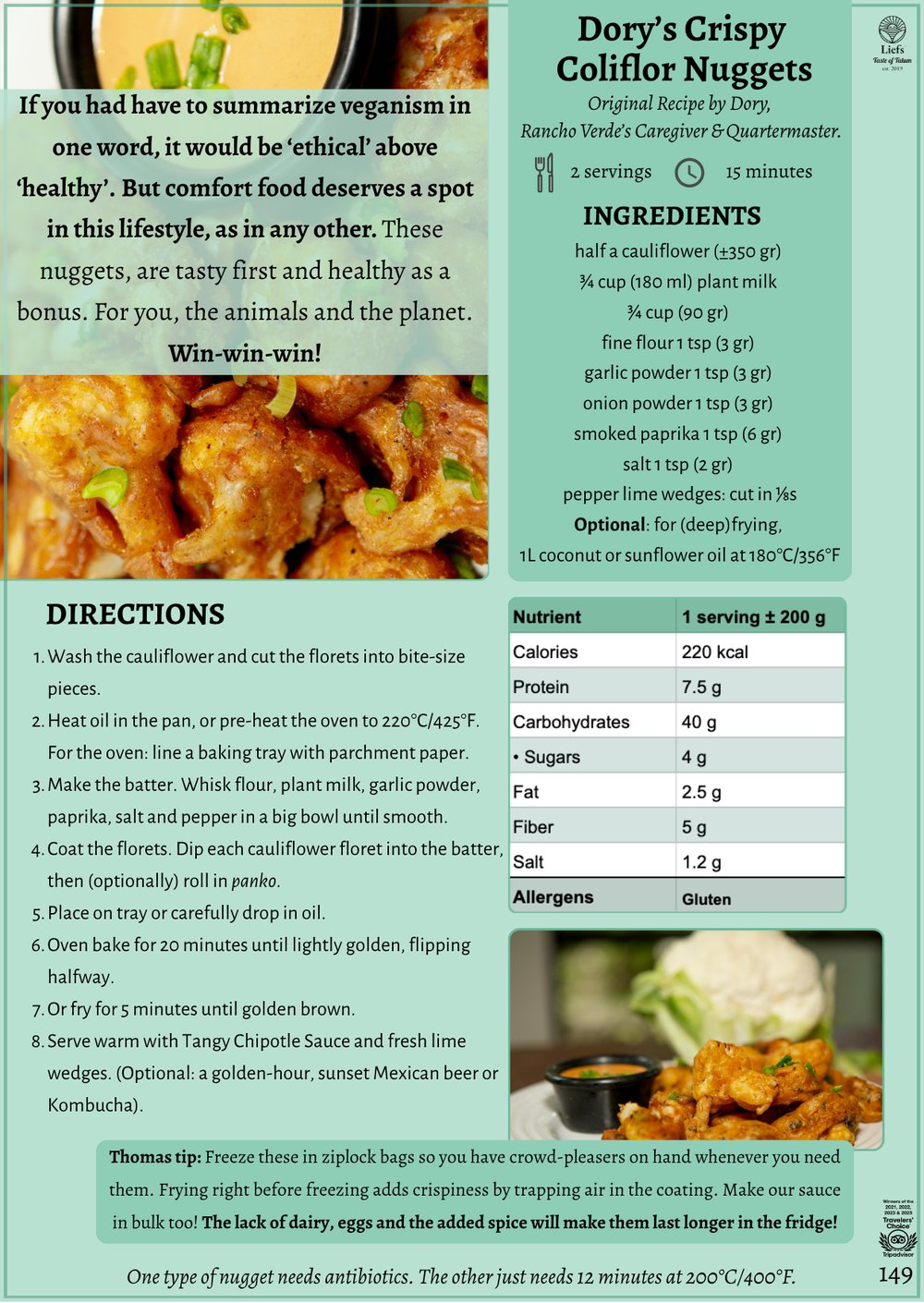 Crispy Coliflor Nuggets — page 149