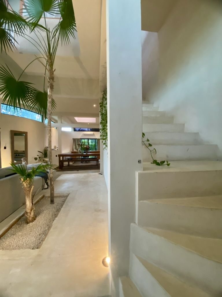 Staircase and corridor at Rancho Verde Tulum